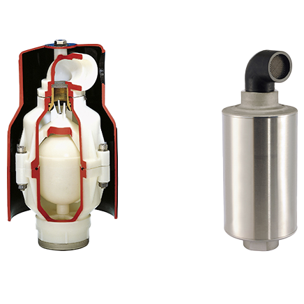 Air release and vacuum valves
